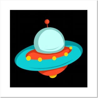 Cute UFO Posters and Art